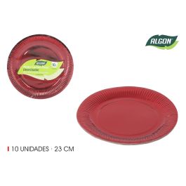 Set de 10 platos de cartón rojo 23 cm Algon (18 Unidades) Precio: 15.90000016. SKU: B1JY6WL2ZL