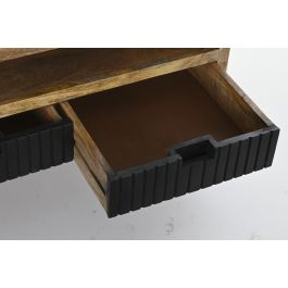 DKD Home Decor Mesa Centro Mango y Metal Negro Marron Claro 120 x 60 x 45 cm