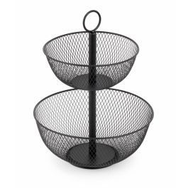 Cesta de metal frutero doble 31x31x41 cm - Confortime (4 Unidades) Cesta de metal frutero doble 31x31x41 cm - Confortime (4 Unidades)