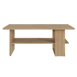 Mauvella Mesa de Centro Rectangular CFTT5212D108 en Roble con 2 Estantes, 110 x 60 x 45 cm