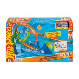 Hot Wheels JHK73 Pista Ciclón de Lanzamiento Rápido Doble Circuito Acrobático para Coches 1:64