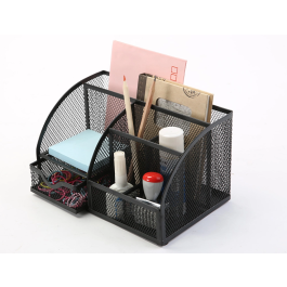 Q-connect kf17295 Organizador de Sobremesa Metálico Curvo Rejilla Negra con 5 Departamentos 220x140x130 mm Precio: 18.49999976. SKU: B1BAEZ9NQ9