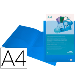 Liderpapel 45682 Carpeta Dossier Dos Bolsas Canguro Polipropileno Din A4 Azul Precio: 2.50000036. SKU: B18LET84DH