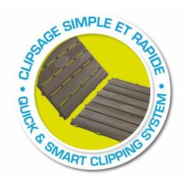 Smoby AAAAN68032 Set 6 Baldosas Suelo 45x45cm Imitación Madera Texturada Plástico Reciclado Anti-UV