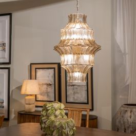 Lámpara Techo Gris Cristal Iluminación 53 X 53 X 76 cm