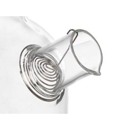 Vivalto Tetera de Vidrio Borosilicato con Tapa de Bambú 1.5 Litros - Resistente al Calor, Incluye Filtro (Set de 6)