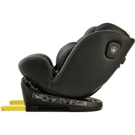 BBGO Silla Coche Giratoria Wondersafe I-SIZE 40-150 cm (0-12 años) ISOFIX, Gris, Fibra Bambú y Piel Sintética - BBG8437027499029