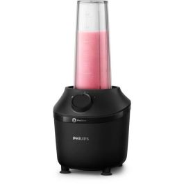 Philips HR2041/41 Licuadora Daily de Vaso 450W Negra, 1.9L, Tecnología ProBlend 4, Función Pulso, Accesorio Botella