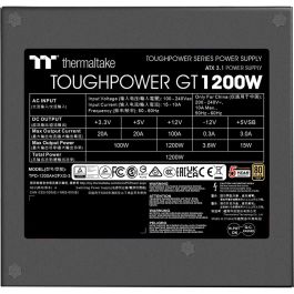 Thermaltake Toughpower GT 1200W ATX3.1/GEN5 Fuente de Alimentación 80+ Gold Negra