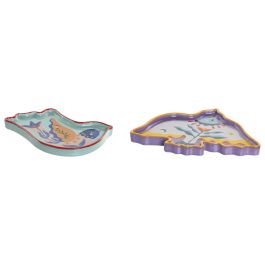 DKD Home Decor Bandeja Vaciabolsillos Multicolor Ceramica 14 x 2 x 21 cm (12 Unidades) Precio: 48.59000025. SKU: B12AQQWAV4