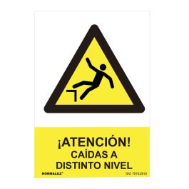 Normaluz Cartel peligro "Atención caídas a distinto nivel" PVC 0.7mm 30x40cm Precio: 3.50000002. SKU: S7906999