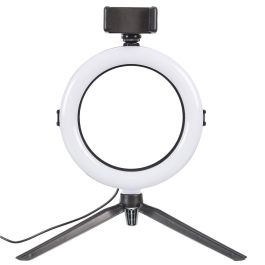 Be Mix Lámpara Led Trípode Selfie para Redes Sociales con Anillo de Luz 20cm y Soporte para Smartphone