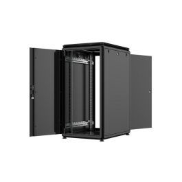 Lanview Rack Cabinet 19" 22U 600x800mm, Armario para Servidor y Cableado, con Puerta de Cristal Templado