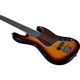 EKO JB100 Bajo Eléctrico Starter Tipo Jazz 3/4 Escala Corta Sunburst - 4 Cuerdas, Cuerpo Álamo, Mástil Arce