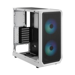Fractal Design Focus 2 Blanco - Torre PC ATX, Micro-ATX, Mini-ITX, RGB, Ventana Lateral, 2x140mm Ventiladores, FD-C-FOC2A-04