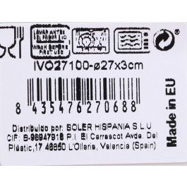 La Mediterranea Fuente Redonda Ivory Nordic Bril Ø27 cm (6 Unidades)