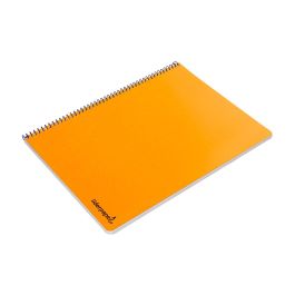 Cuaderno Espiral Liderpapel Folio Smart Tapa Blanda 80H 60 gr Cuadro 4 mm Con Margen Color Naranja 10 unidades