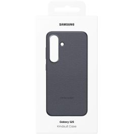 Samsung EF-VS931 Funda Kindsuit para Samsung Galaxy S25 6.2" de imitación piel color negro con protección contra caídas y rayones
