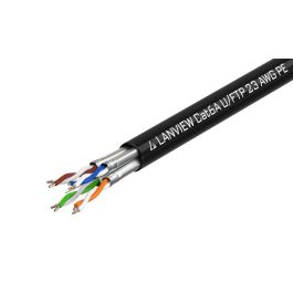 Lanview Cable de Red Cat6a U-FTP 500m Negro para Exterior, 4x2xAWG23 PE, Protección EMI/Crosstalk - Uso en Redes Estructuradas y Vigilancia Lanview Cable de Red Cat6a U-FTP 500m Negro para Exterior, 4x2xAWG23 PE, Protección EMI/Crosstalk - Uso en Redes Estructuradas y Vigilancia