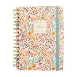 Finocam 770100226 Agenda 2026 Moniquilla E10 155x212mm Semana Vista Horizontal Espiral Dura Diseño Espiga