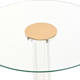 DKD Home Decor Mesita Auxiliar Glam Desmontable, de Metal y Acrílico, Colores Dorado y Transparente, Medidas 42x62x42 cm DKD Home Decor Mesita Auxiliar Glam Desmontable, de Metal y Acrílico, Colores Dorado y Transparente, Medidas 42x62x42 cm