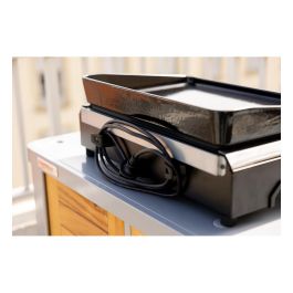 Campingaz Plancha Eléctrica 1 XD para Barbacoa, de Hierro Fundido, 2100W, Área de Cocción 1350 cm², Negro