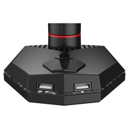 iiyama DSG3001C-R1 Soporte de Monitor para Escritorio, Ajuste de Altura, VESA 100x100/75x75, hasta 30", 9 kg, Negro y Rojo, con conector USB