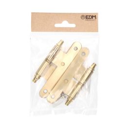 Edm Pernio pn03 Derecho 100x58mm Acero Latón Satinado Con Tornillos Blíster