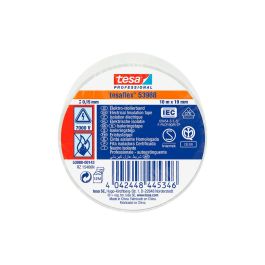 Tesa 53988 Cinta aislante homologada blanca PVC 10 m x 19 mm