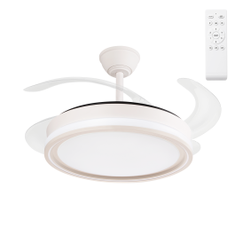 Ventilador de Techo LED 59W 5900LM CCT DC Ultra Silencioso con Aspas Desplegables y Mando a Distancia Función Verano-Invierno Precio: 59.89000028. SKU: B19RG65HM5