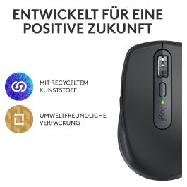 Logitech Ratón Inalámbrico Bluetooth MX Anywhere 3S, Batería Recargable, Hasta 8000 DPI, Grafito