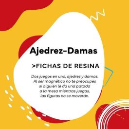 Cayro Juego de Ajedrez y Damas Magnético 24x24 cm Plástico 2 Jugadores 7+ años