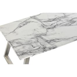 Mesa Centro Moderno DKD Home Decor Blanco Plateado 60 x 44 x 120 cm Mesa Centro Moderno DKD Home Decor Blanco Plateado 60 x 44 x 120 cm