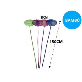 Salabre de bambú 150x30 cm colores surtidos (verde, morado, rosa o azul) - modelos surtidos Salabre de bambú 150x30 cm colores surtidos (verde, morado, rosa o azul) - modelos surtidos