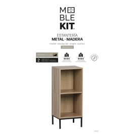 Inde Estantería Cubo 2 Compartimentos con Patas de Metal Moblekit 30 x 29 x 72 cm