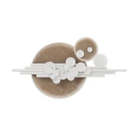 DKD Home Decor Decoración Pared Abstracta Moderna Metal Blanco Beige 119x65x10 cm Precio: 73.50000042. SKU: S3039398
