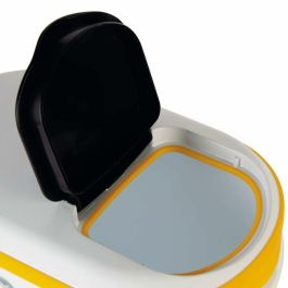 Curver Contenedor de Alimentos El Diner se sirve para Perros 10 L / 4 kg Plástico Sellado Fresco Anti-Olores Doble Apertura Blanco y Negro