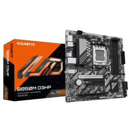 GIGABYTE B850M D3HP Placa Base - Procesadores AMD Ryzen Serie 9000, 5+2+2 fases VRM digitales, hasta 8200MHz DDR5 (OC), 1xPCIe 5.0 + 1xPCIe 4.0 M.2, LAN GbE, USB 3.2 Gen 2 Precio: 161.49999954. SKU: B1955FDG4L