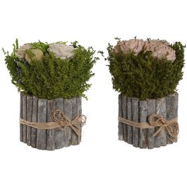 Planta Shabby DKD Home Decor Verde Blanco 18 x 24 x 18 cm (2 Unidades) Precio: 22.49999961. SKU: B1GRN8WQT7