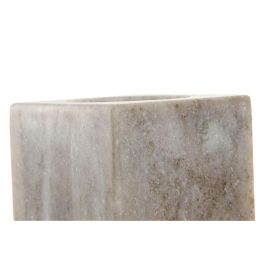DKD Home Decor Vaso Moderno de Mármol Marrón y Blanco, 7.5x7.5x10.5 cm, Apto para Lavavajillas