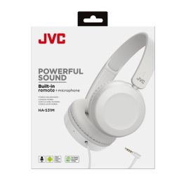 JVC Auriculares Diadema Plegable HA-S31M-A-E con Micrófono Integrado y Jack 3.5mm Color Blanco