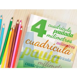 Libreta Liderpapel Pautaguia Tapa Cartoncillo 32 Hojas Din A4 70 gr Cuadriculado Pautado 4 mm 10 unidades