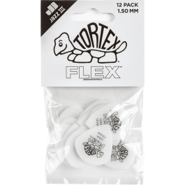 Dunlop Pack 12 Púas Tortex Flex Jazz III 1,50 Mm