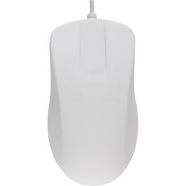 CHERRY AK-PMH1 Ratón Óptico USB Ergonómico para Uso Médico, 1000 DPI, Resistente al Agua IP68, Blanco
