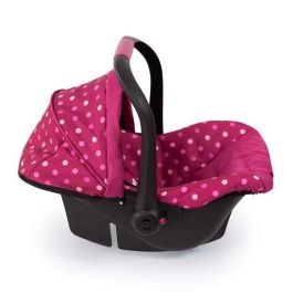 Asiento muñecas para el coche deluxe rosa 50x32x16 cm