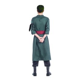 Disfraz roronoa zoro crema para el pelo, pendientes, chaqueta, pañuelo, fajín y pantalón talla s