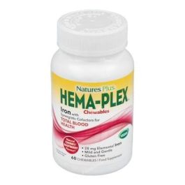 Natures Plus Hema-Plex Hierro con Vitaminas y Extractos Vegetales Masticable 60 Comprimidos Sabor Cereza Apto Veganos Precio: 15.7899995. SKU: B139EM276X