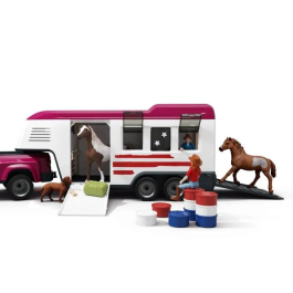Schleich 42705 Figura de Camioneta y Remolque Ecuestre Horse Club Series
