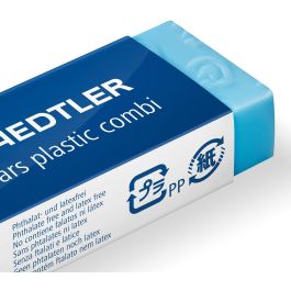 STAEDTLER Mars plastic combi - Borrador Blanco para Adultos y Niños - Sin Látex ni Ftalatos - 1 unidad
