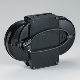 Severin WA2106 Gofrera Eléctrica 1200W, para 10 obleas, Termostato Ajustable, Placas Antiadherentes, Almacenamiento Vertical, Negro